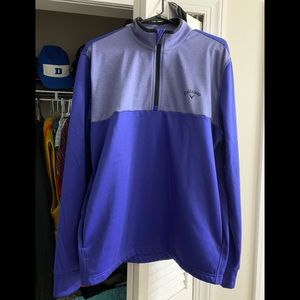 NWOT 1/4 zip callaway purple drifit sweater